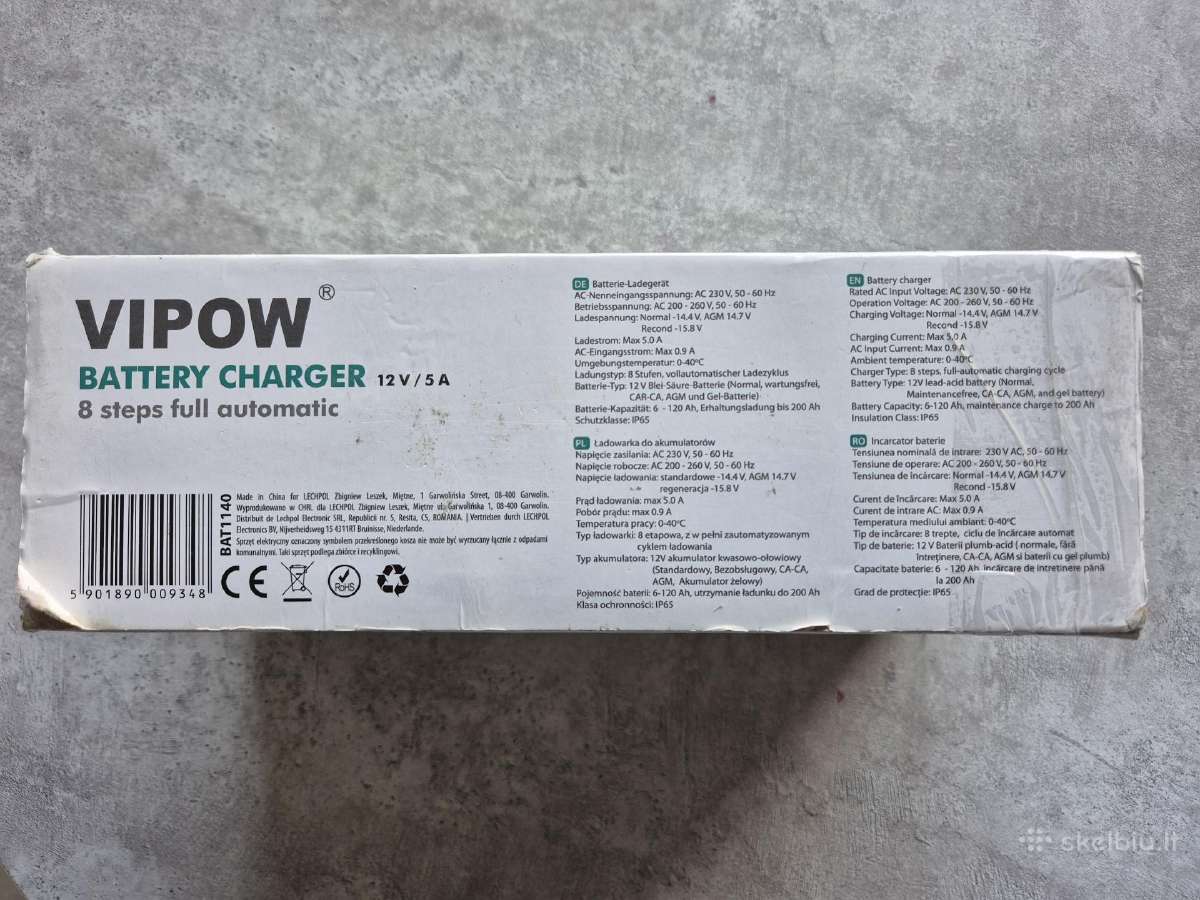 Baterijos pakrovėjas Vipow 8-stage battery charger - nuotraukos Nr. 2