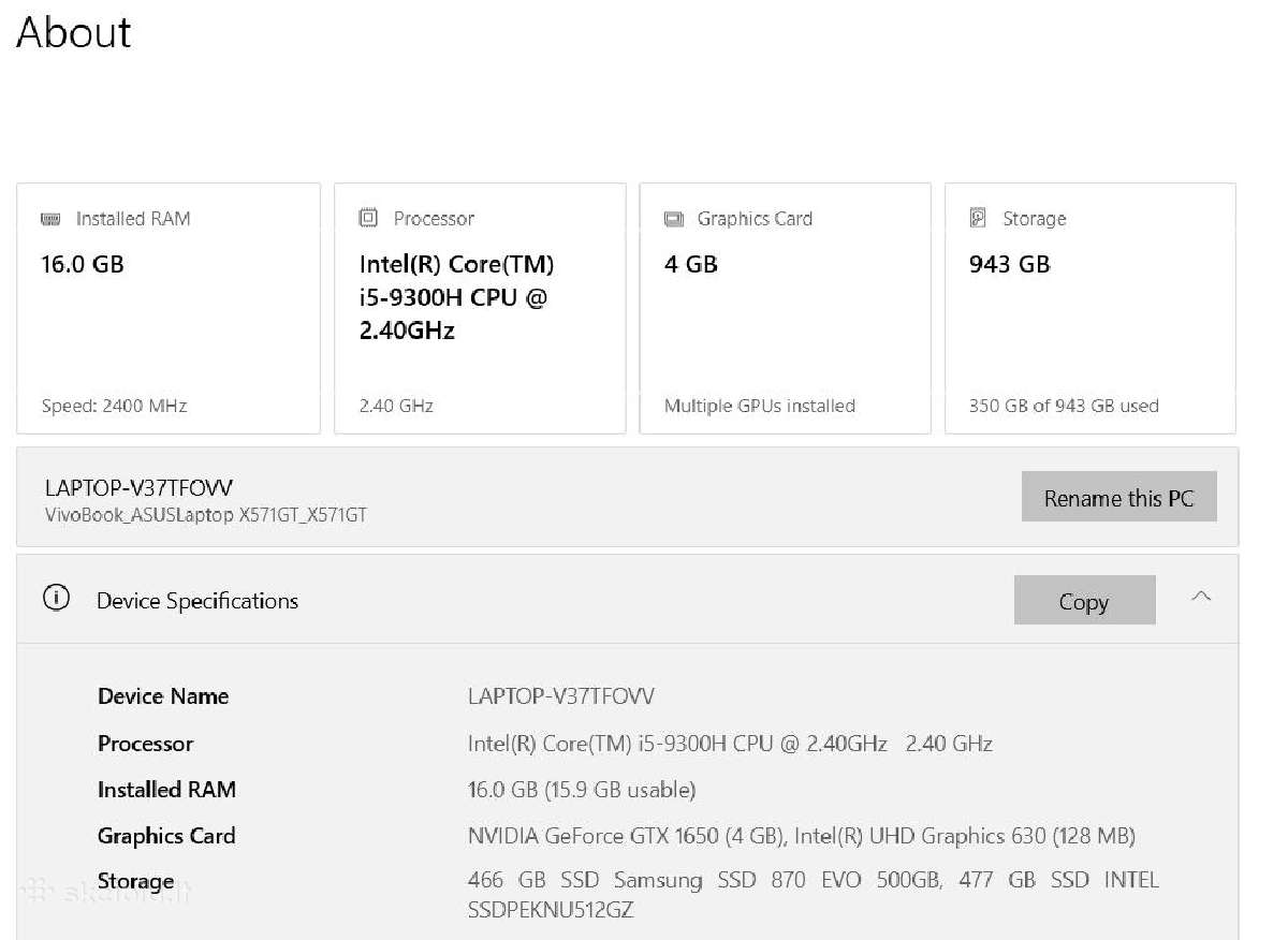 Asus X571gt nešiojamas kompiuteris - nuotraukos Nr. 3