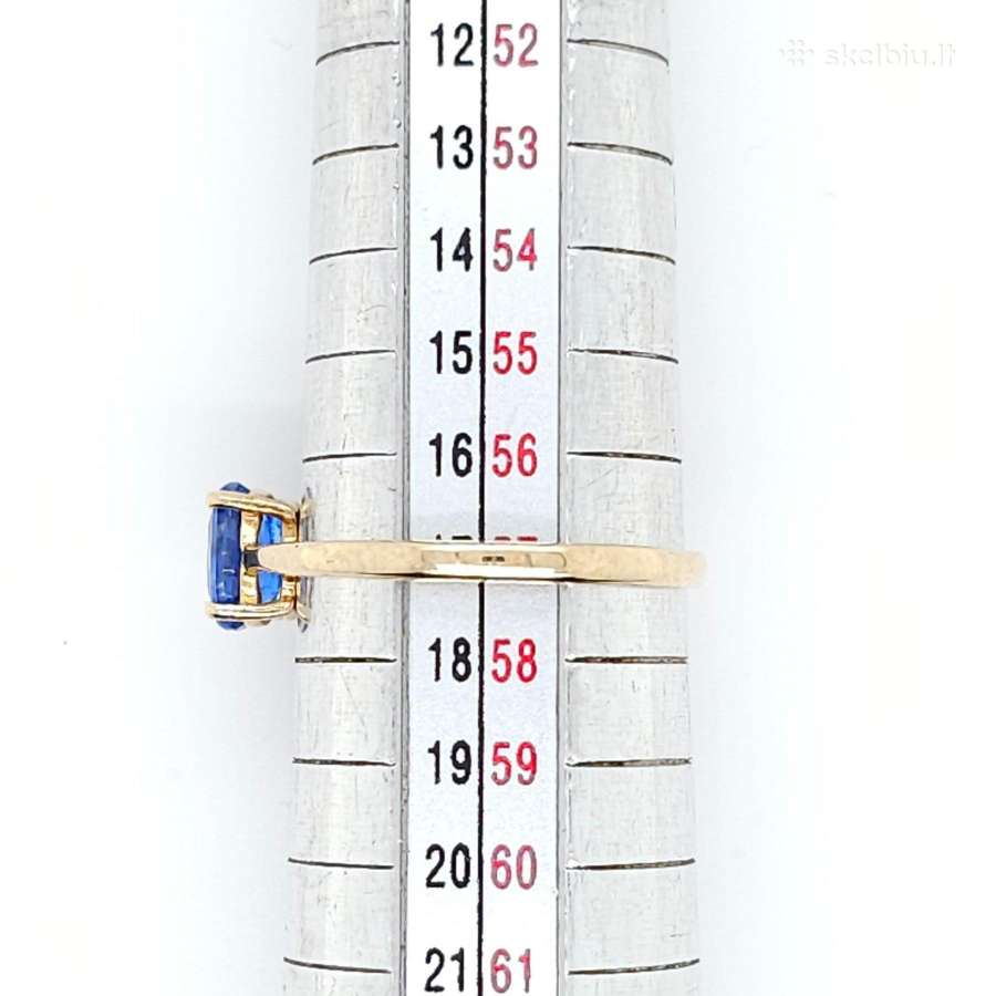 Vintažinis aukso žiedas su kianitu - nuotraukos Nr. 4