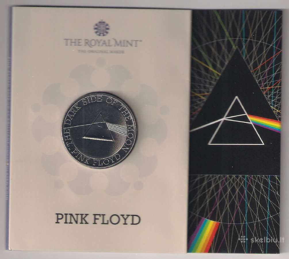 Muzikos legendos „Pink Floyd“ Jk 5£ Bu moneta.