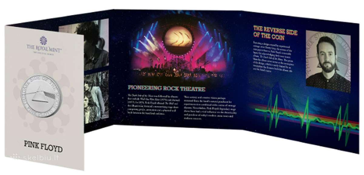Muzikos legendos „Pink Floyd“ Jk 5£ Bu moneta. - nuotraukos Nr. 6