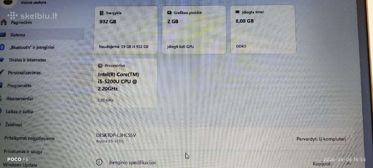 Parduočiau nebereikalingą acer - nuotraukos Nr. 3
