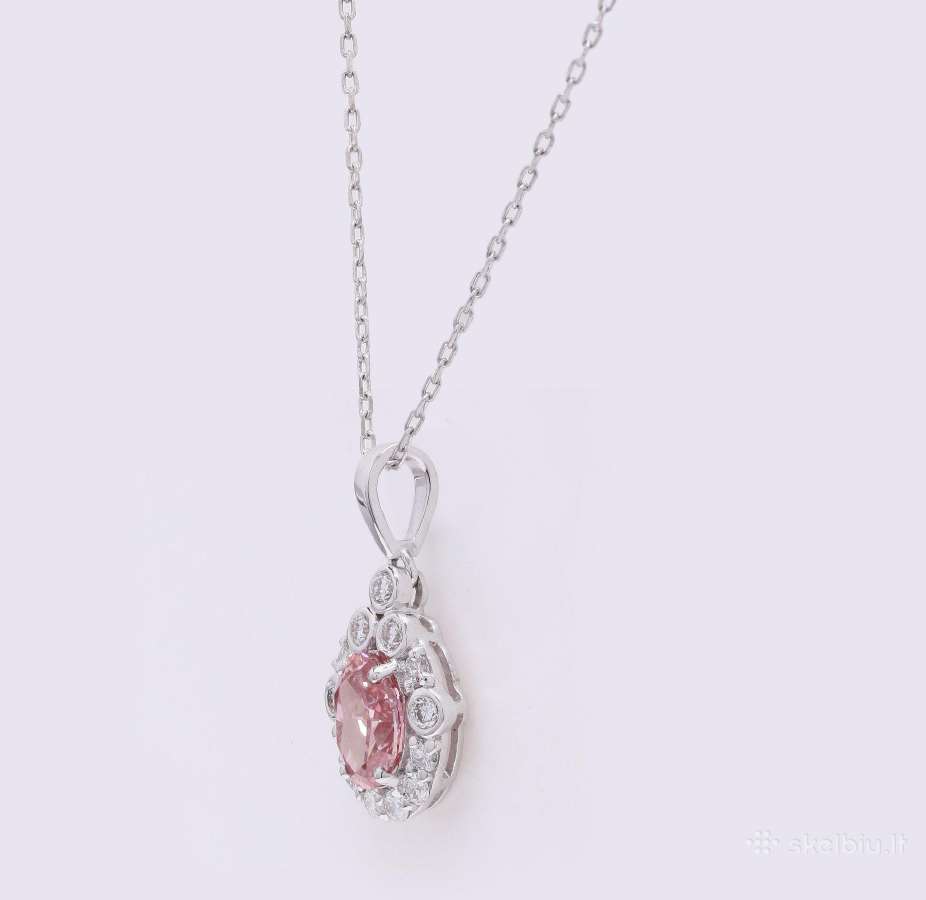 Aukso pakabukas su rožiniu LG briliantu (1,38ct) - nuotraukos Nr. 2