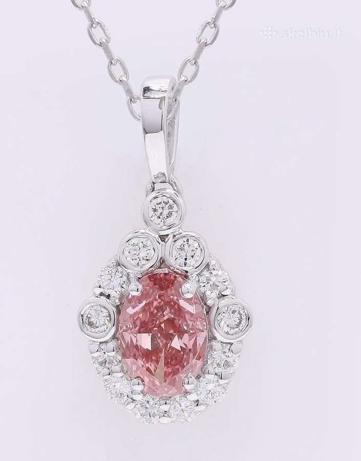 Aukso pakabukas su rožiniu LG briliantu (1,38ct) - nuotraukos Nr. 4