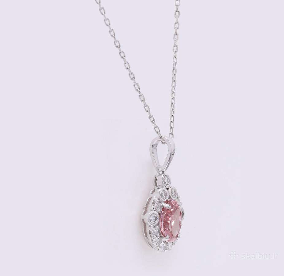 Aukso pakabukas su rožiniu LG briliantu (1,38ct) - nuotraukos Nr. 5