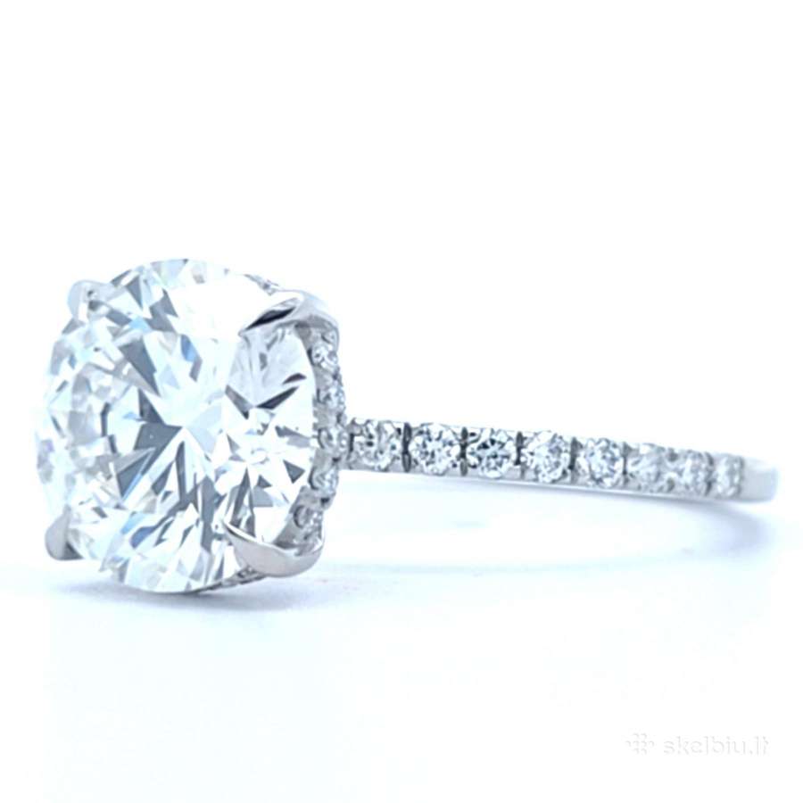 Sužadetuvių žiedas su LG briliantu (3,33ct) - nuotraukos Nr. 4