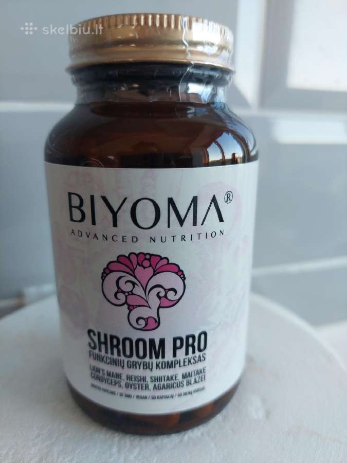 Adaptogenai. Biyoma Shroom Pro, 60 kapsulių