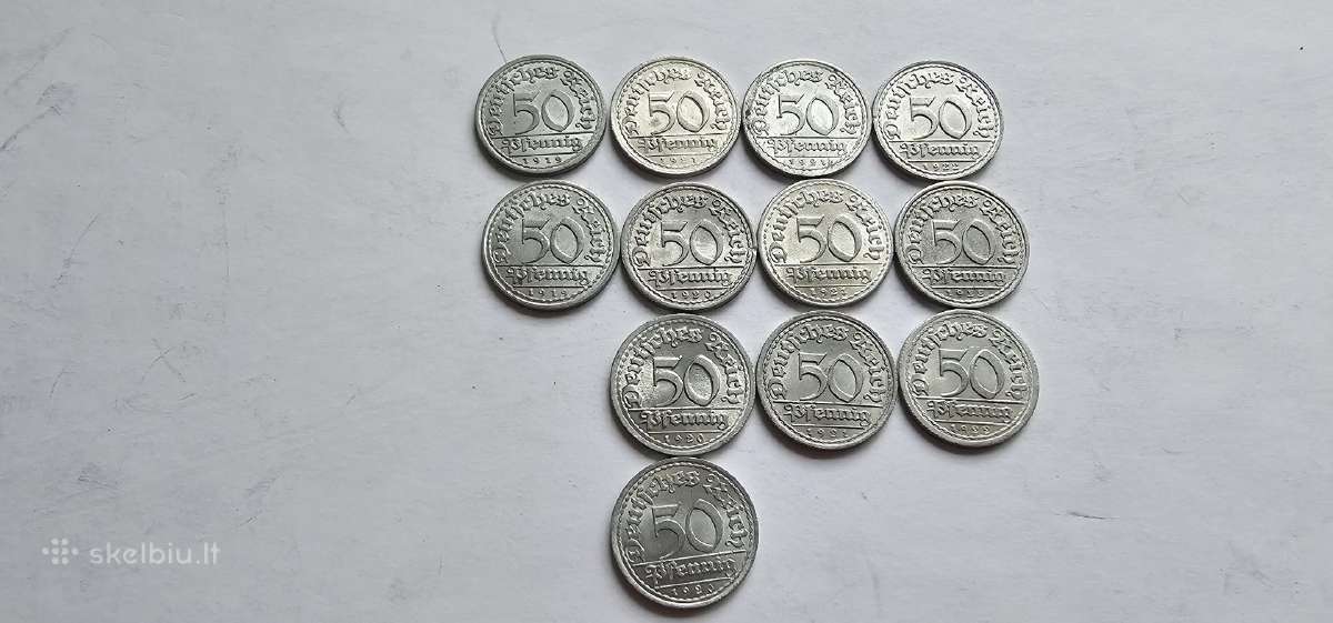 1919-1922 50 feningu kolekcija