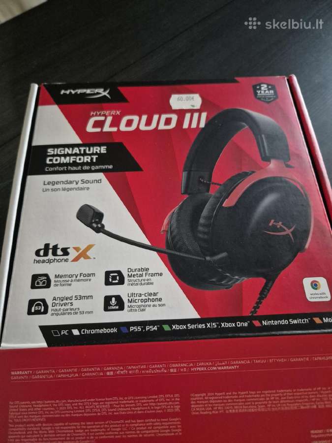 Hyperx cloud 3 ausinės