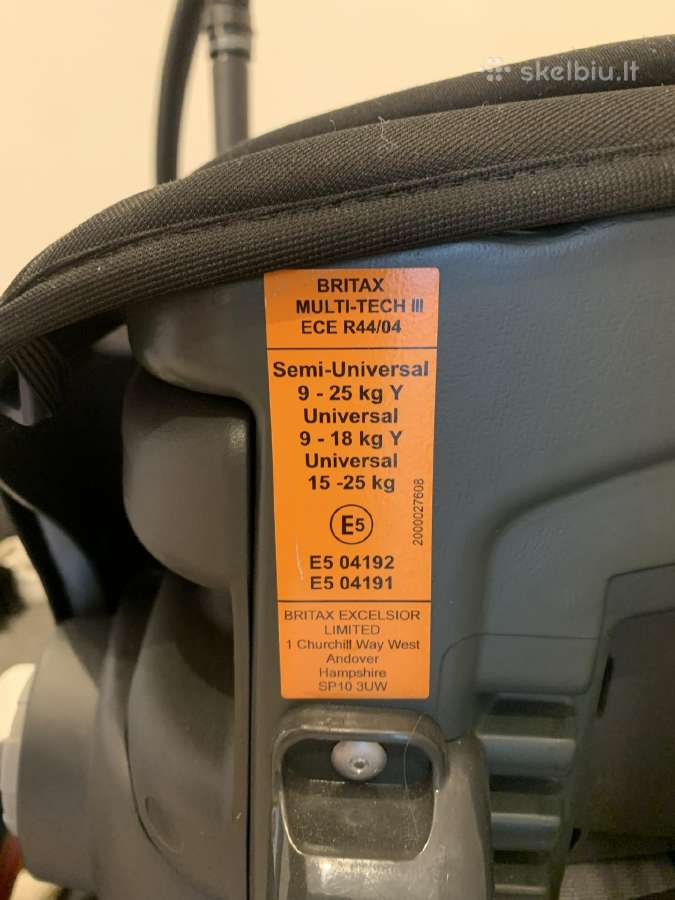 Britax Römer Multi-tech III automobilinė kėdutė - nuotraukos Nr. 7