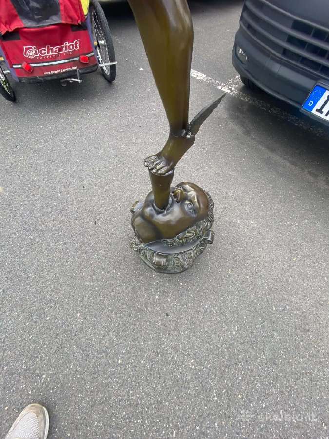 Įspūdinga bronzinė Hermio (Merkurijaus) statula - nuotraukos Nr. 4