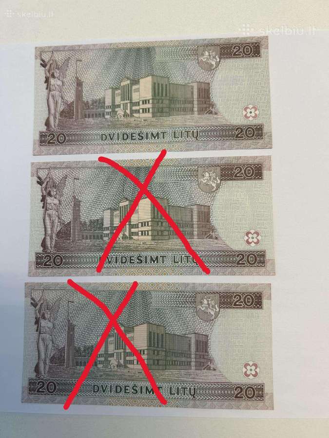 Parduodu 20 Litų banknotą 1997 m. - nuotraukos Nr. 2