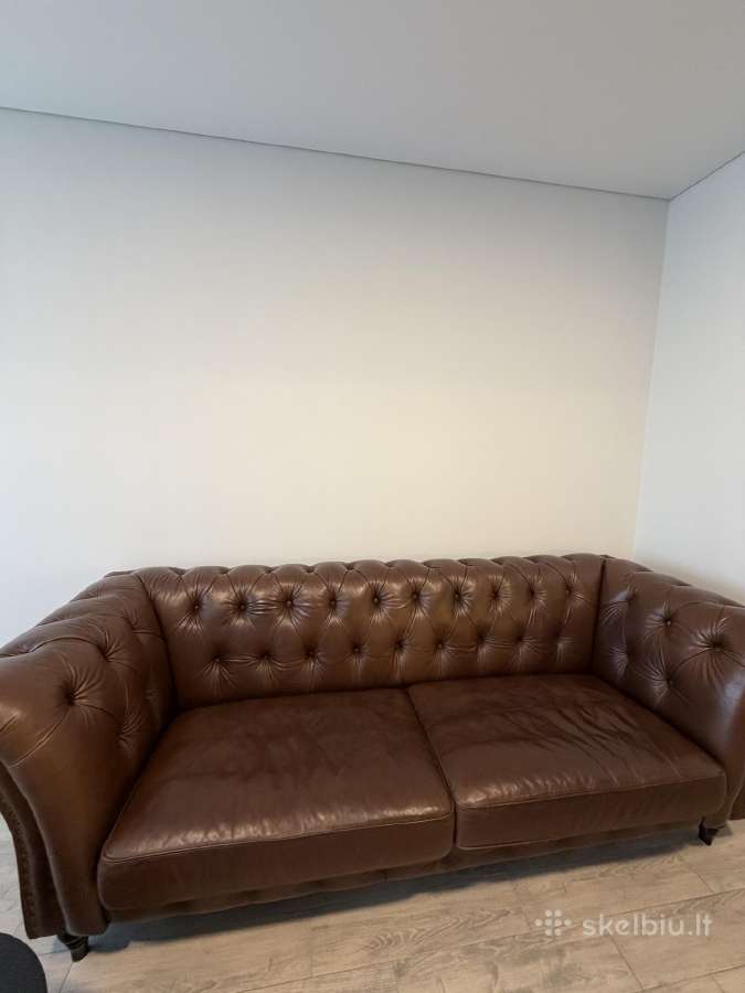 Prabangi skandinaviška odinė Furninova sofa