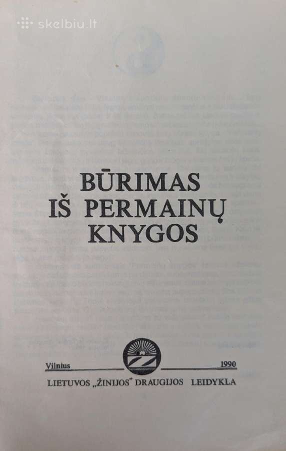 Būrimas iš permainų knygos - nuotraukos Nr. 2