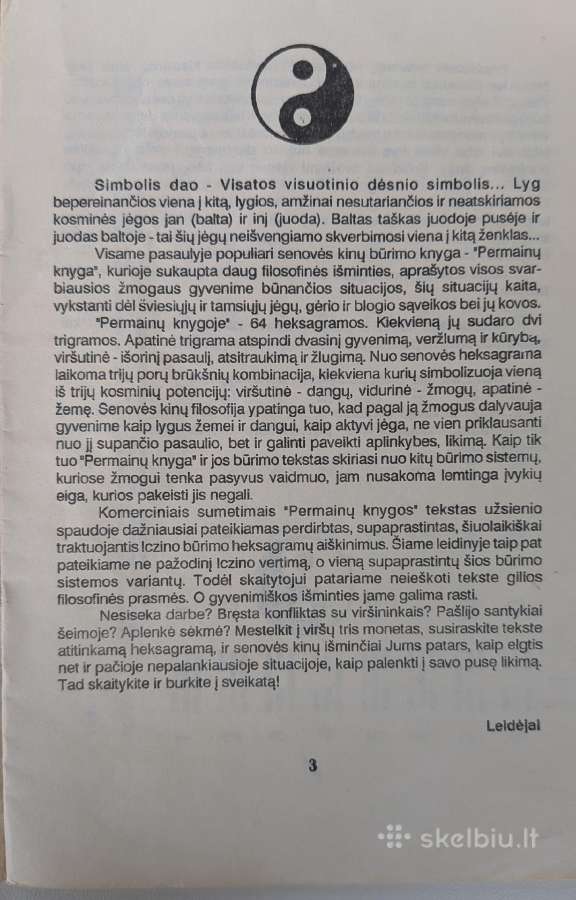 Būrimas iš permainų knygos - nuotraukos Nr. 3