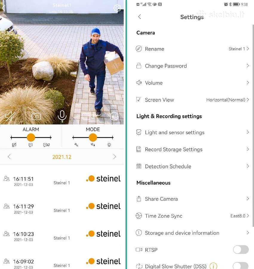 Steinel L620 Cam namų WiFi kamera lauko šviestuvas - nuotraukos Nr. 3