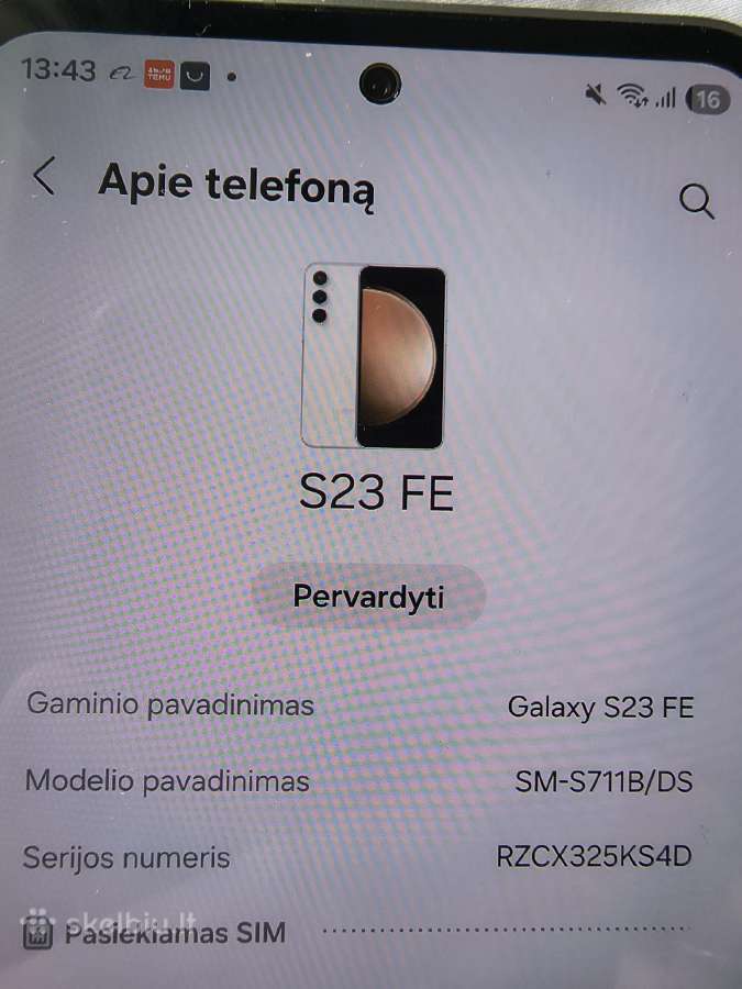 Samsung S23 Fe - nuotraukos Nr. 10