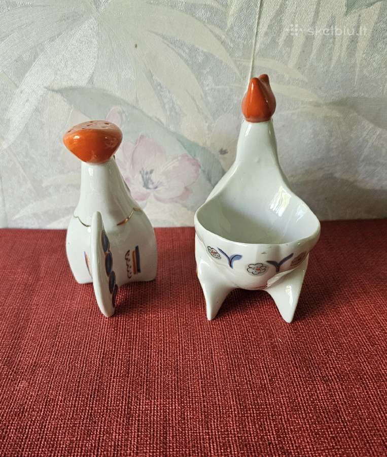 Vintažinė porcelianinė druskinė ir pipir ( 1970m.) - nuotraukos Nr. 4