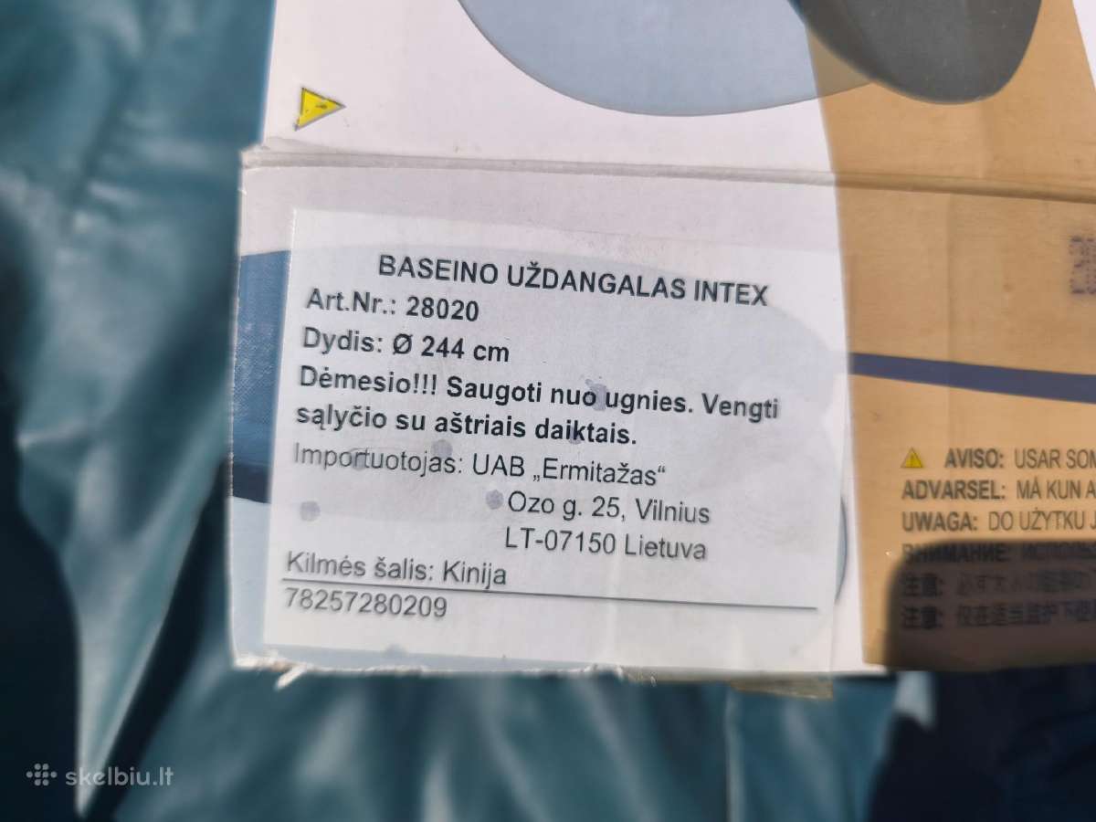 Intex baseino uždangalas nuo šiukšlių 244, 221 cm - nuotraukos Nr. 4
