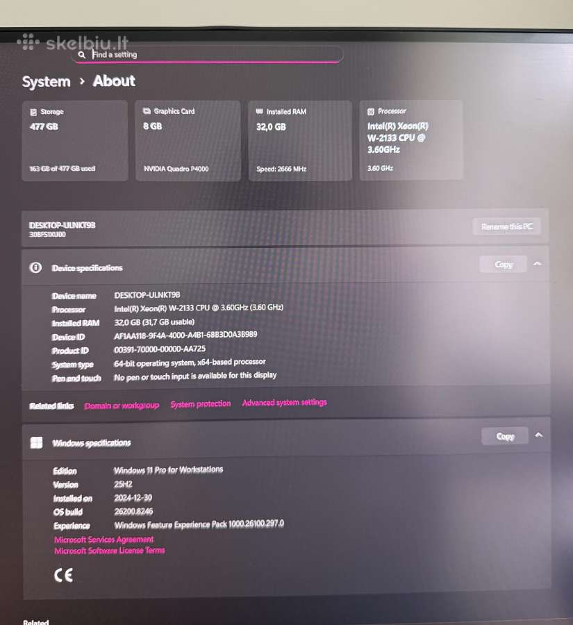 Lenovo Thinkstation stacionarus kompiuteris - nuotraukos Nr. 8