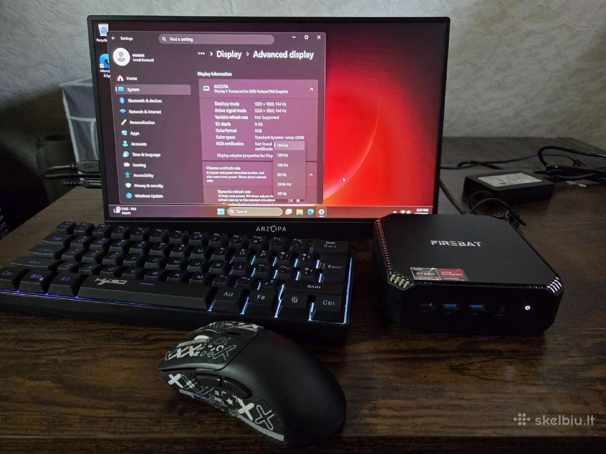 Mini gaming pc Amd 6800h 16gb