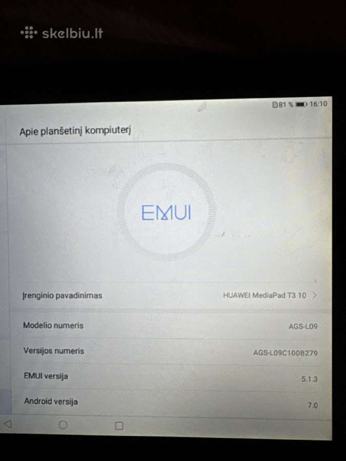 Huawei Mediapad T3 10 - nuotraukos Nr. 3