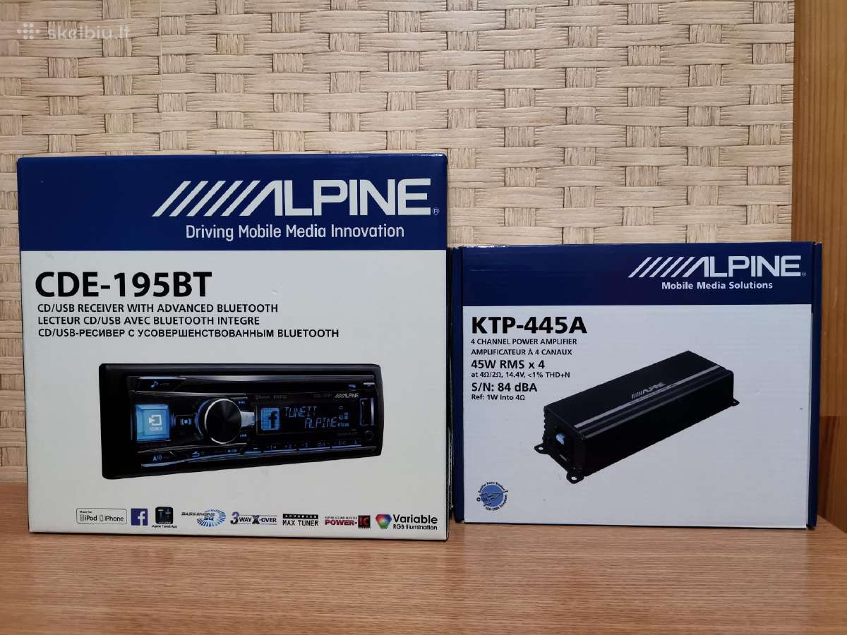 Alpine Cde-195bt + Ktp-445a
