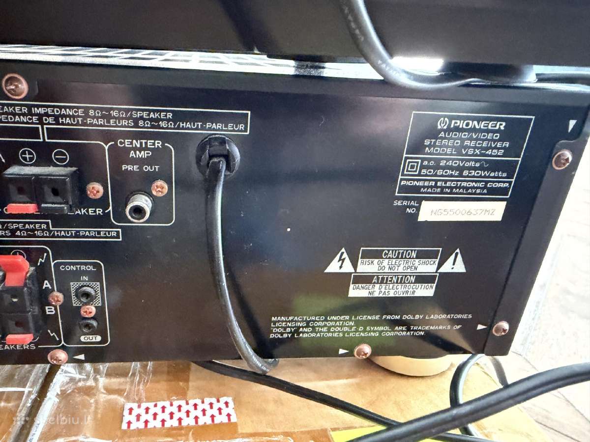 Resyver pioneer vsx-452+patef pl-335+kolon NS-333 - nuotraukos Nr. 8