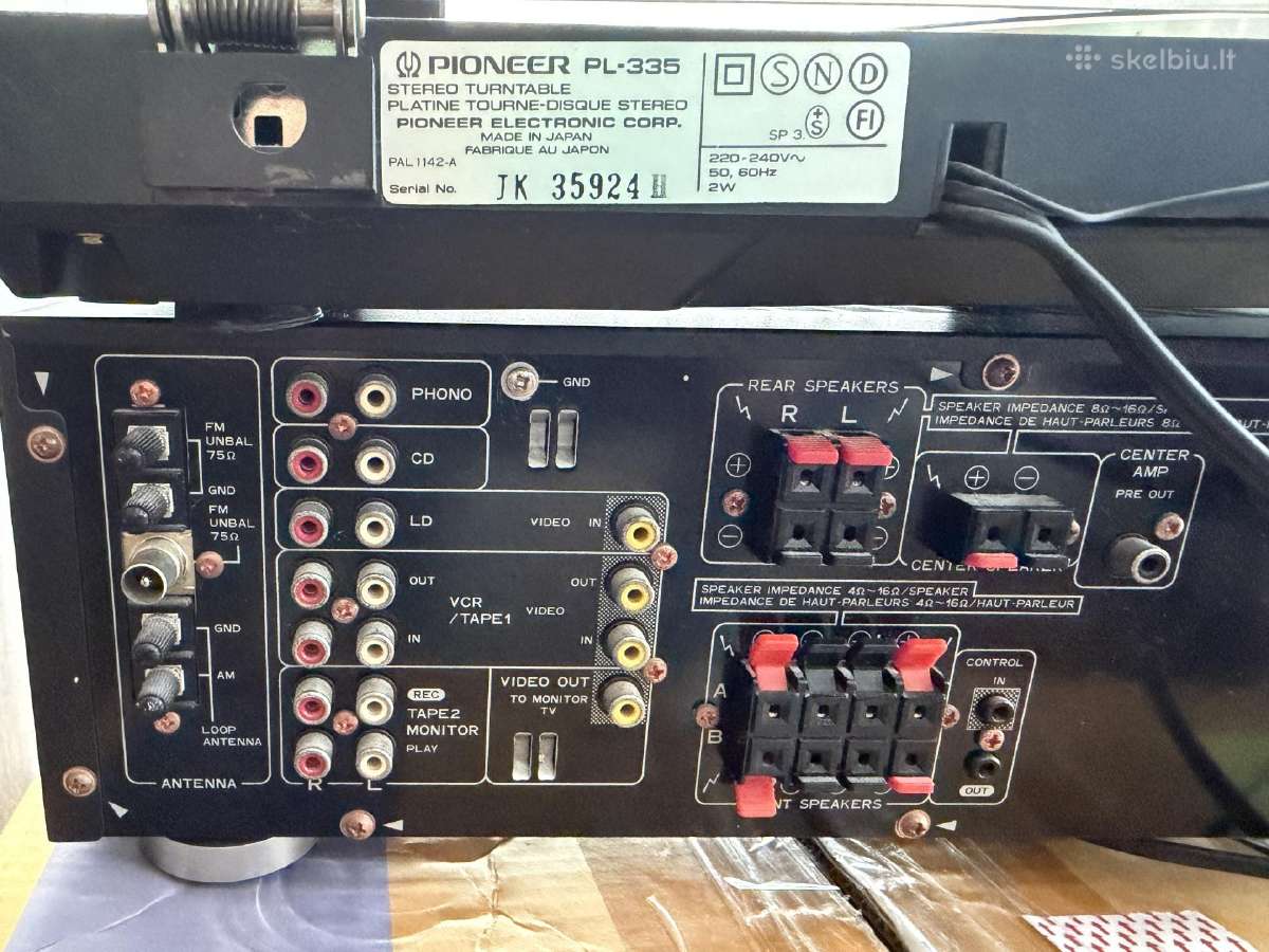 Patefonas pioneeer pl-335 su resyveriu+kolonėlėm - nuotraukos Nr. 7