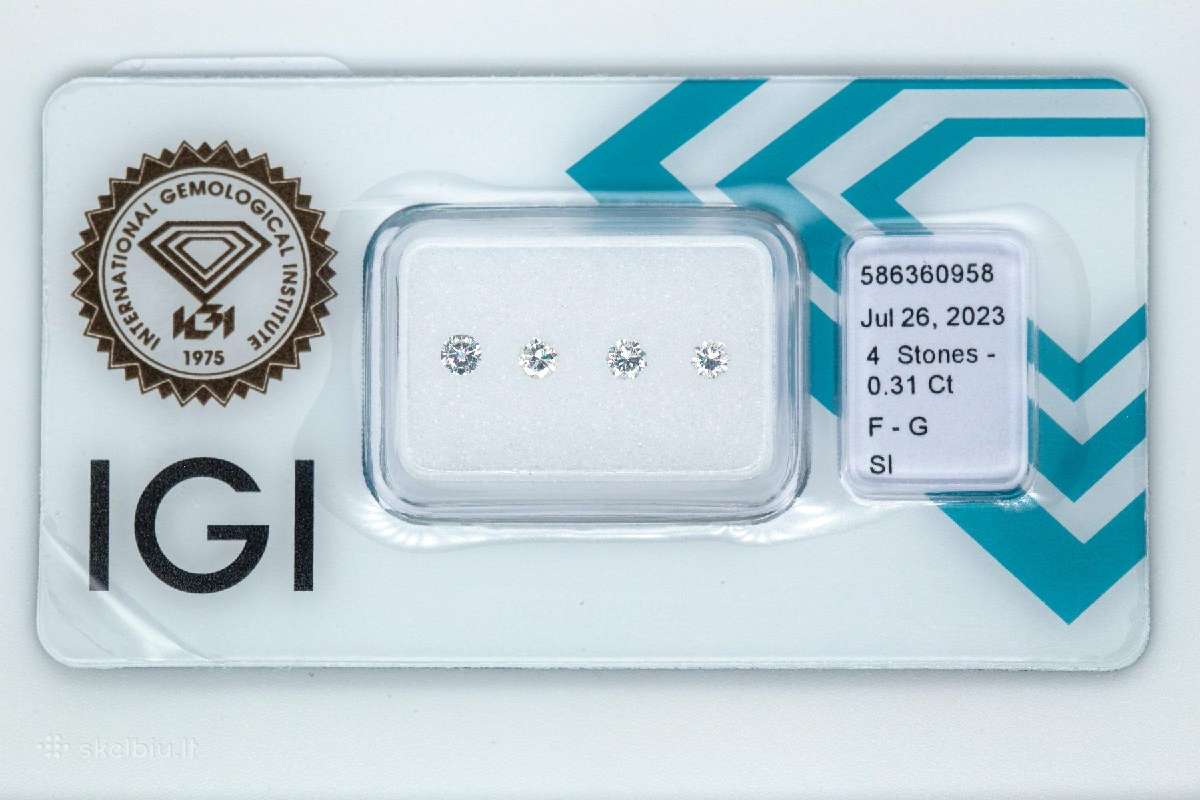Žydri briliantai investicijai, juvelyrikai (4ct) - nuotraukos Nr. 23