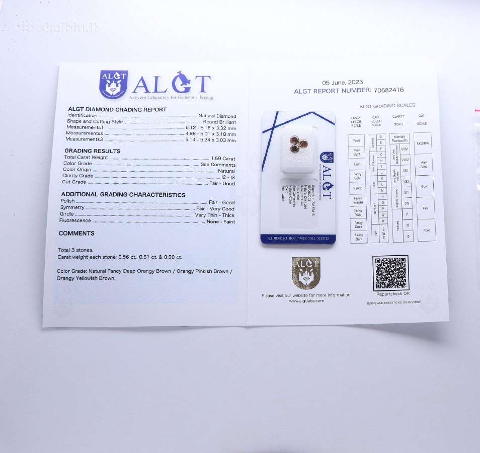 Žydri briliantai investicijai, juvelyrikai (4ct) - nuotraukos Nr. 26