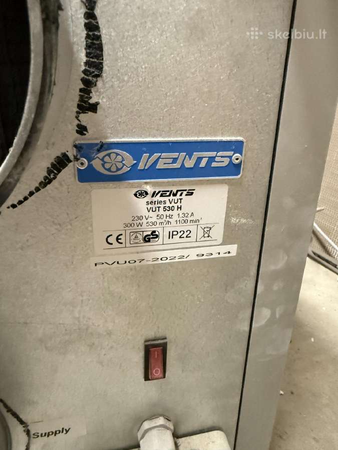 Rekuperatorius Vents Vut 530 H - nuotraukos Nr. 2