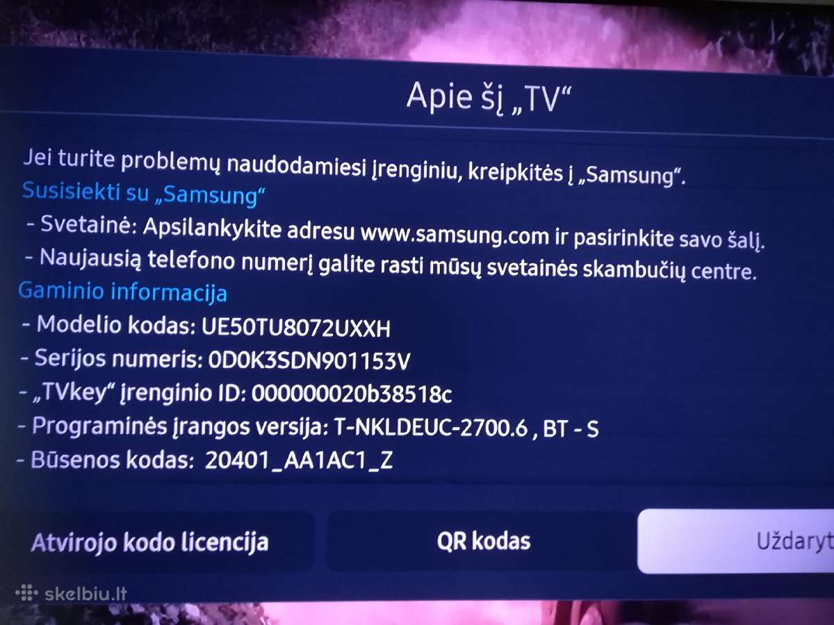 Samsung 127cm 4k Smart TV Youtube, Netflix. Go3, - nuotraukos Nr. 2