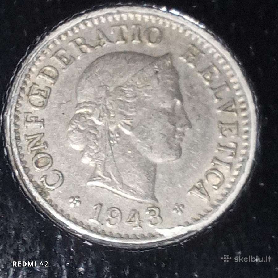 Šveicarija 10 rapenų 1943