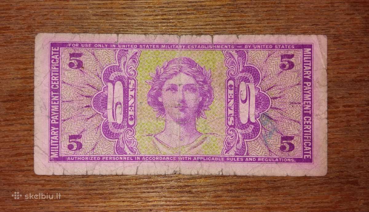 JAV 5 centu banknotas - nuotraukos Nr. 2