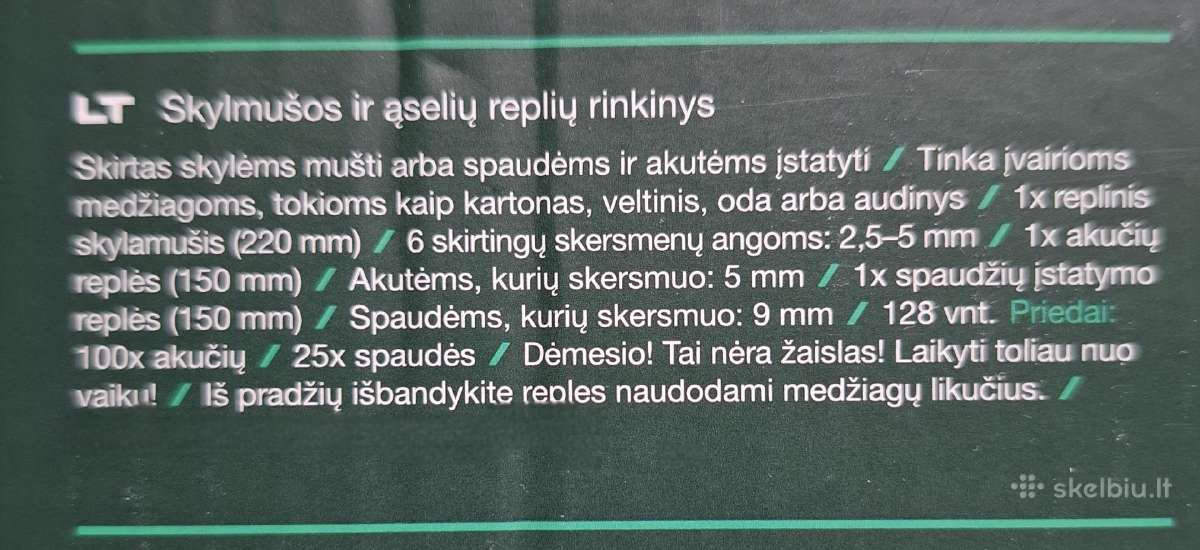 Skylmušos ir ąselių replių rinkinys - nuotraukos Nr. 5