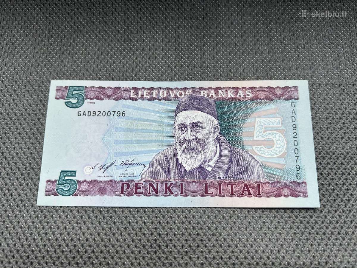 5 Litų banknotas 1993 m.