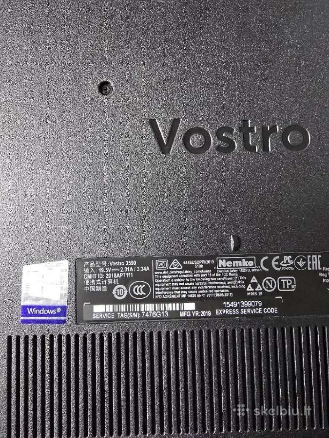 Dell Vostro 3590 i5 256gb SSD 8gb RAM Nauja Bat - nuotraukos Nr. 9