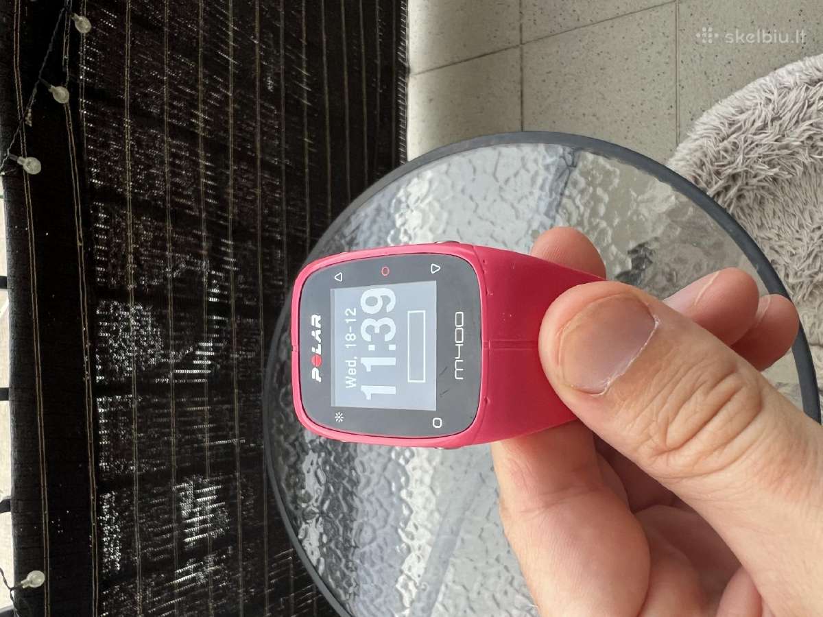 Polar M400 Pink sportinis laikrodis su GPS