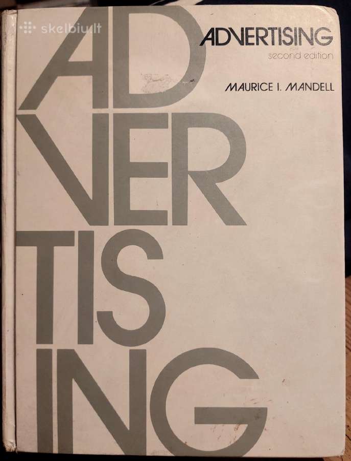 Knyga. Advertising. Maurice I Mandell . 1974