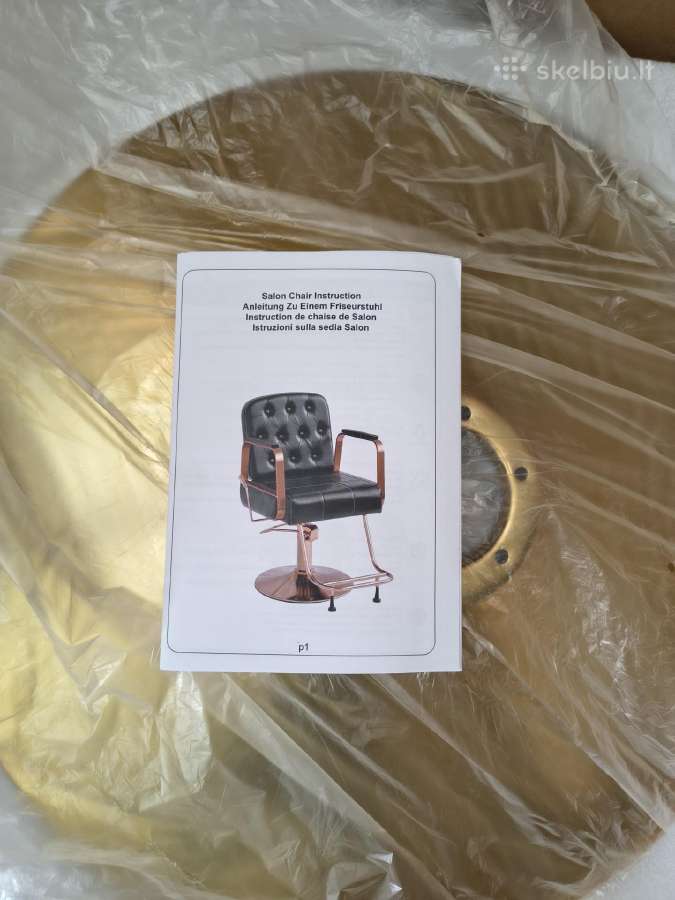 Kirpyklos barberiu kėdė,balta
