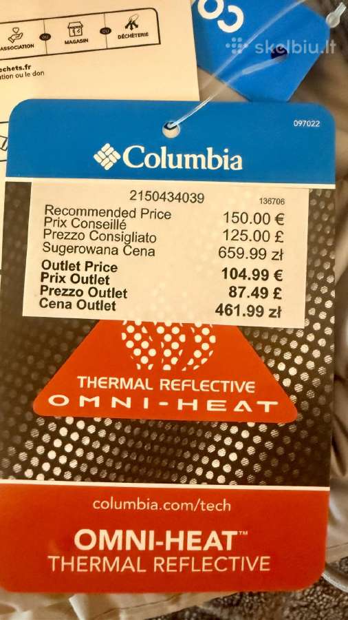 Columbia termo striukė M/50 dydis nauja originali - nuotraukos Nr. 5