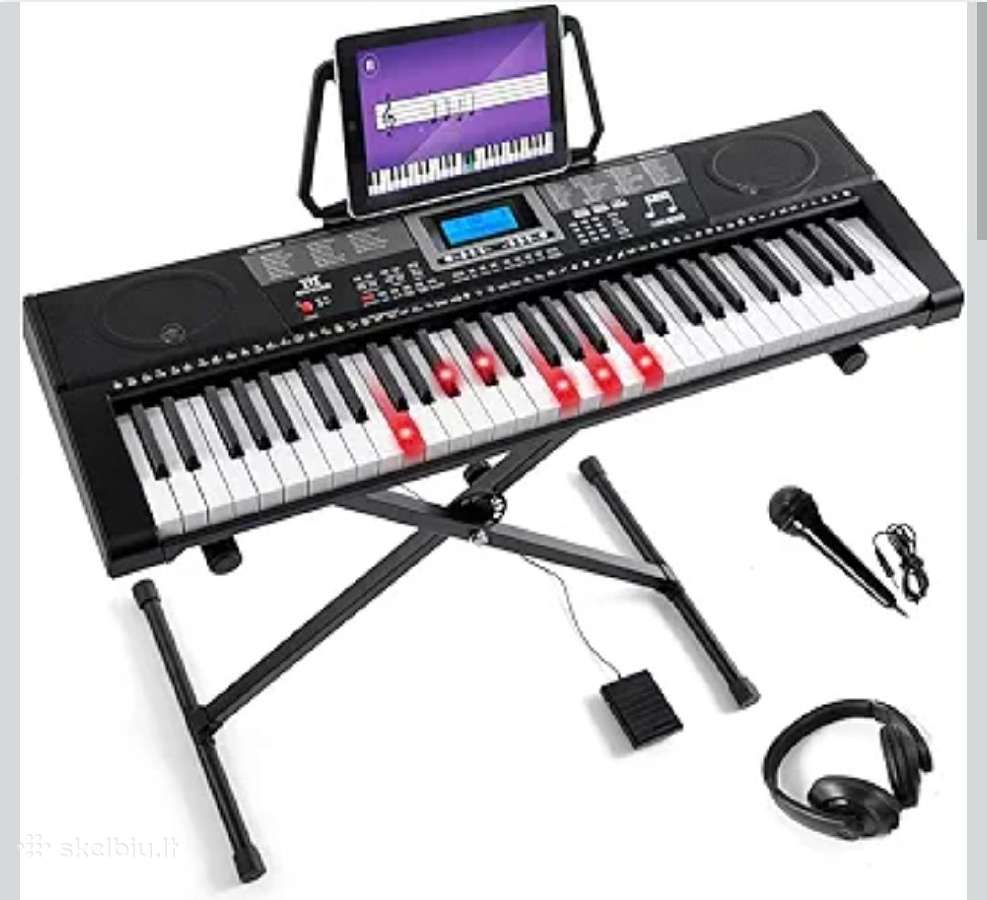 Mustar elektroninis pianinas,61 klavišo