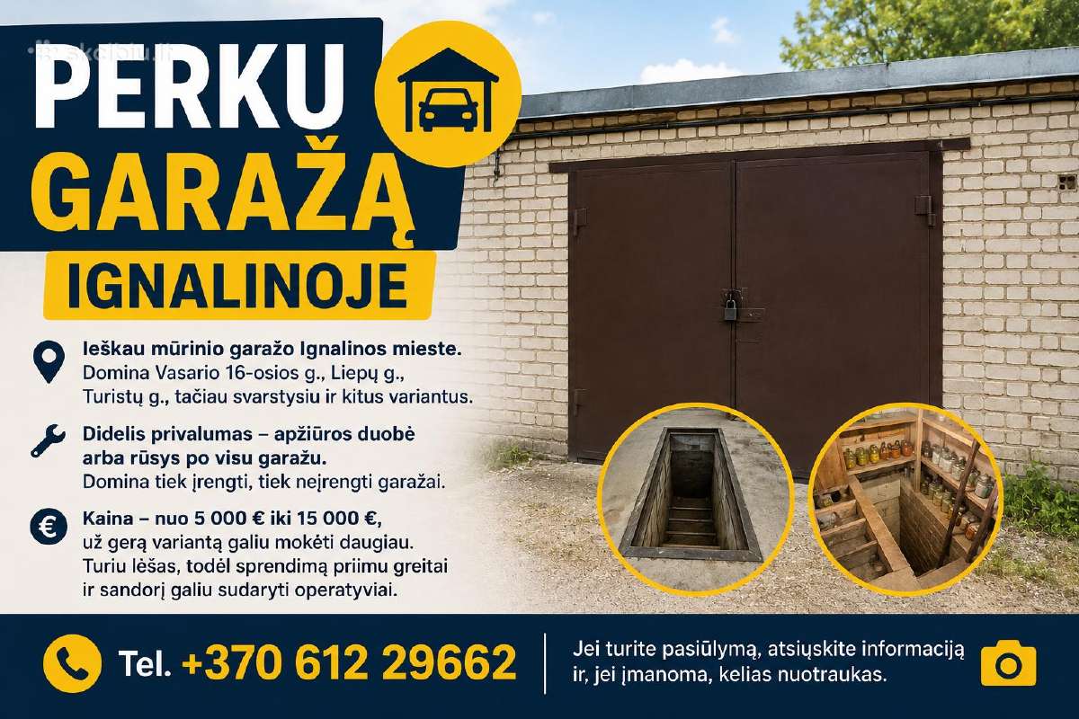 Perku Garažą Ignalinoje