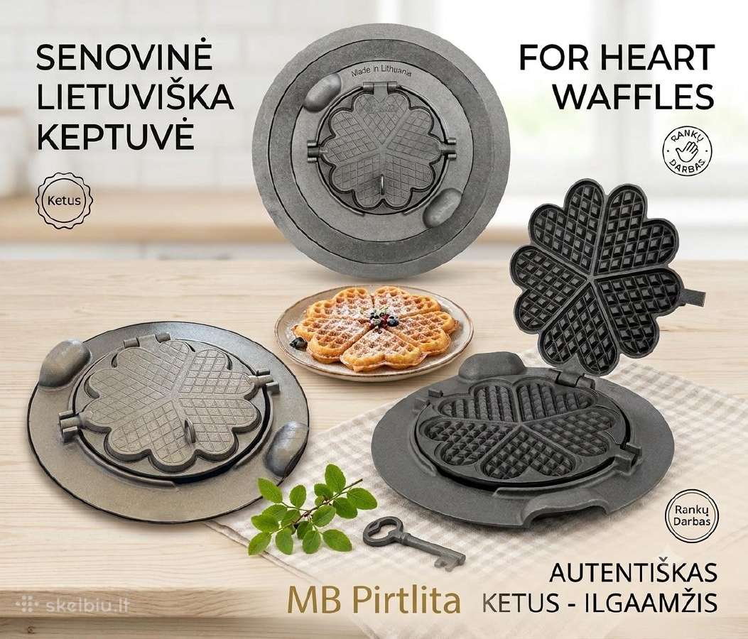 Čirvinių blynų keptuvės iš ketaus (vartomos)