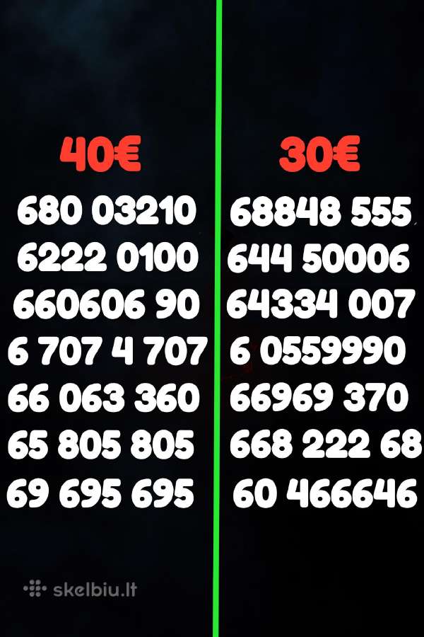 Gražus numeris 50006 už 30€/40€