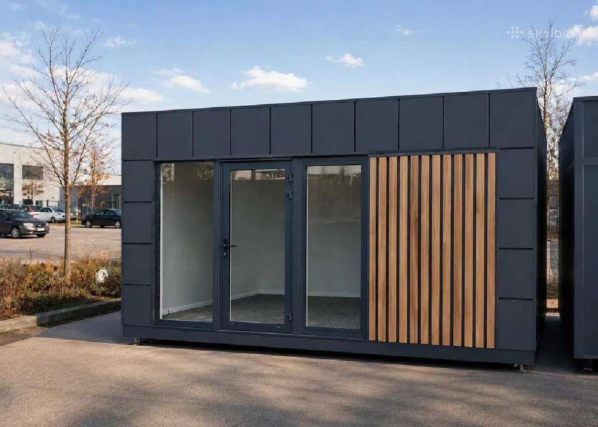 Modernus modulinis biuras 18 m² Su oro kondicion