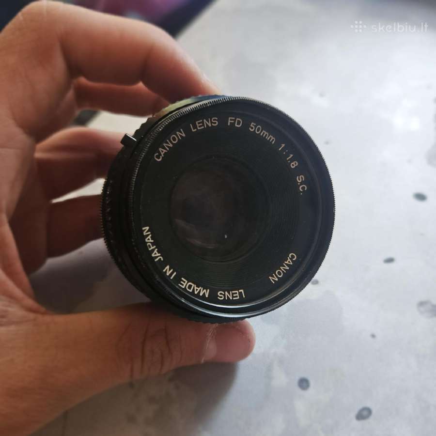 Canon Fd 50mm f/1.8 Sc objektyvas – 60 €