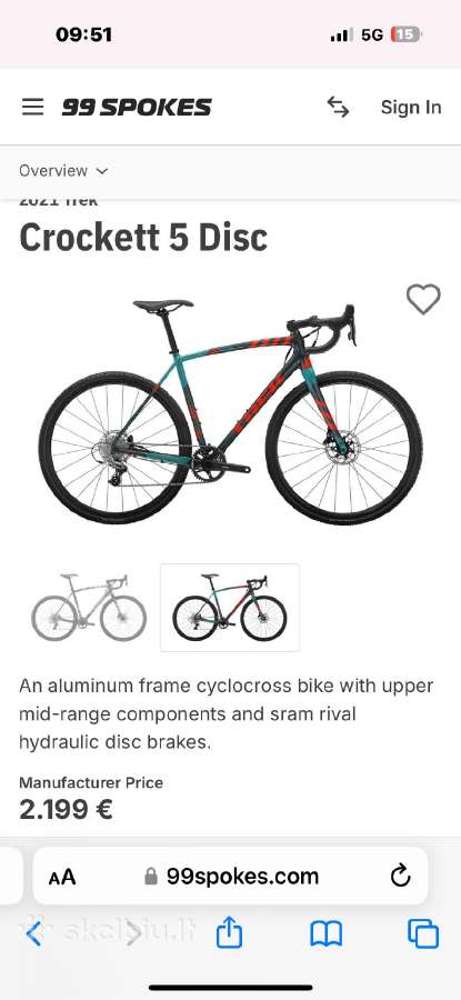 Trek Crockett 5 disck, S dydžio gravel - nuotraukos Nr. 7