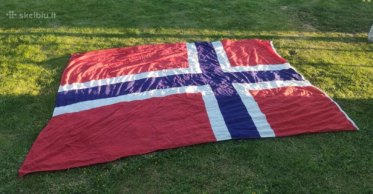 Norvegijos vėliava vėliavos ilgis 350cm,plotis 250 - nuotraukos Nr. 2